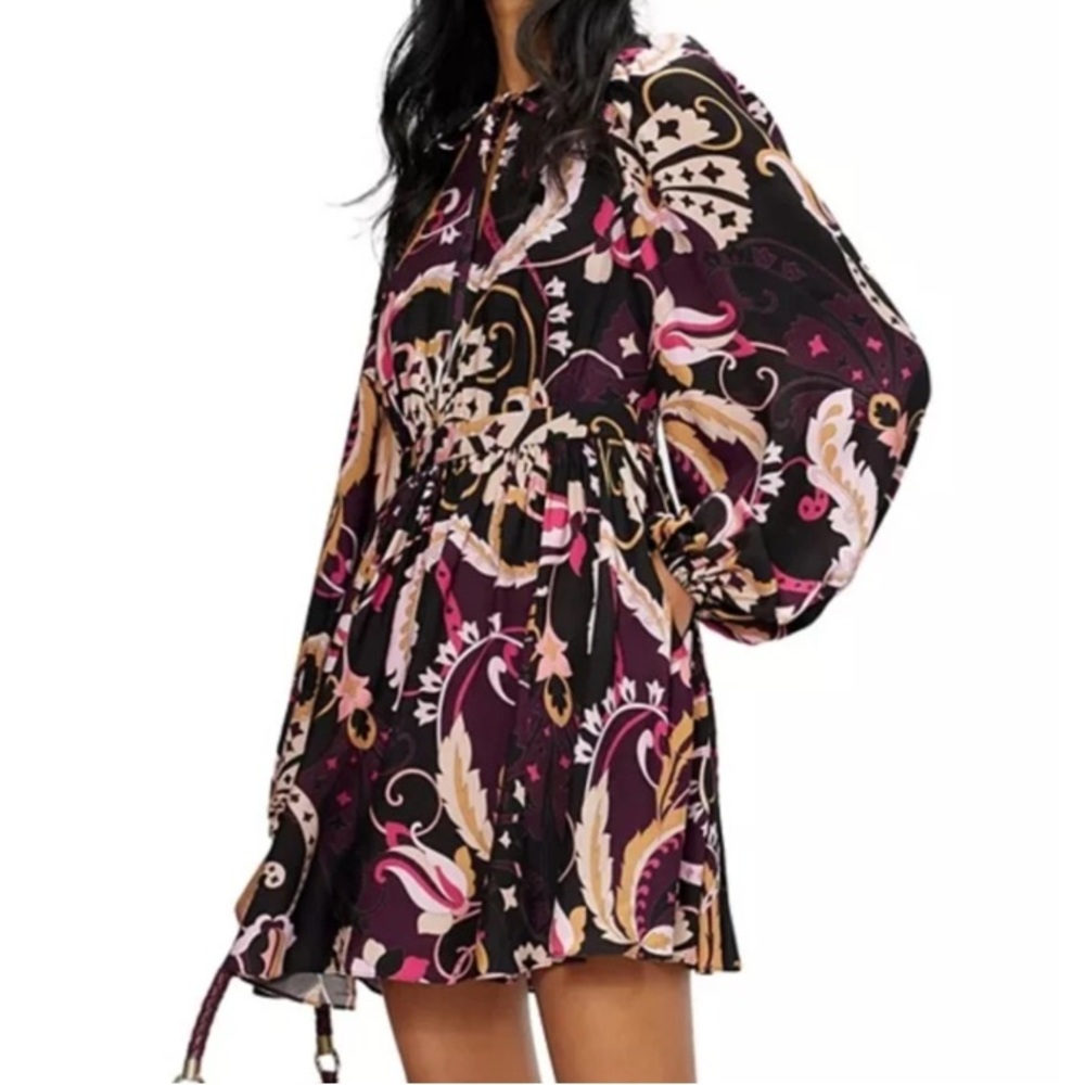 Ted Baker Rhabia Relaxed Mini Dress Deep Purple